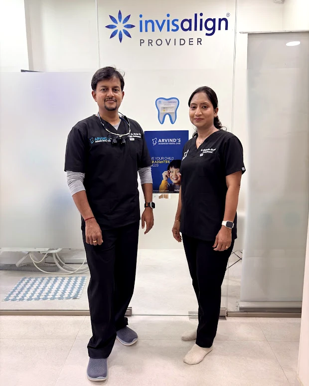 Dr Arvind M.S and Dr Neeharika Arvind at Arvind's Advanced Dental Care in RK Hegde Nagar