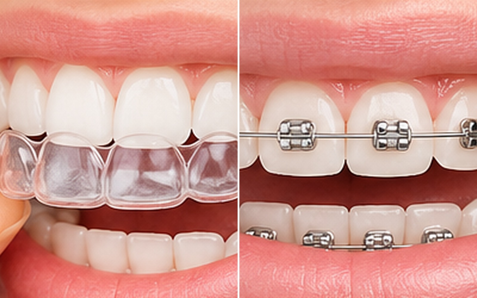Comparison of Invisalign clear aligners and traditional braces